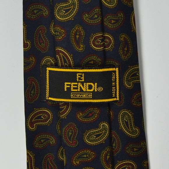 FENDI Paisley Silk Tie • Made in Italy - Picture 7 of 7